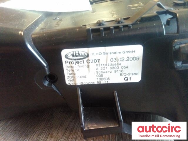 Dashbord friskluftdyse til Mercedes E-Klasse, Coupe/Cab 2009-2013 (Fase 1) (C207) (C207) (..|A2078300054|251922001|251922002)