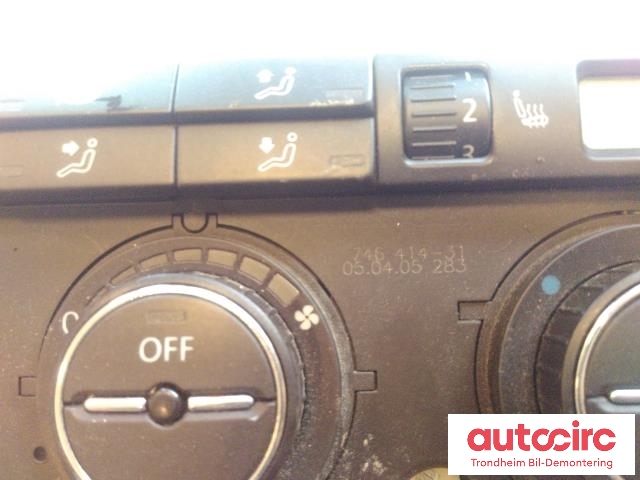 Varmeapparat betjening til VW Passat 2005-2010 (B6) (B6) (..|746414-31|3C0907044BB|)
