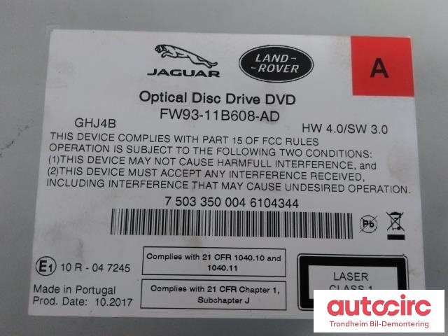 Bilstereo navigasjon spiller til Jaguar F-PACE 2016-->> (X761) (X761) (JAGUAR|FW93-11B608-AD|C2D35999|FW9311B608AD)