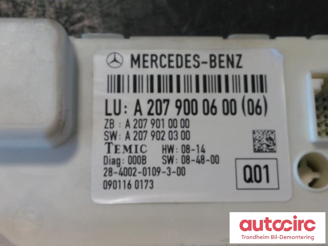 Styreenhet diverse til Mercedes E-Klasse, Coupe/Cab 2009-2013 (Fase 1) (C207) (C207) (TEMIC|A2079000600|28-4002-0109-3-00|A2079003600)