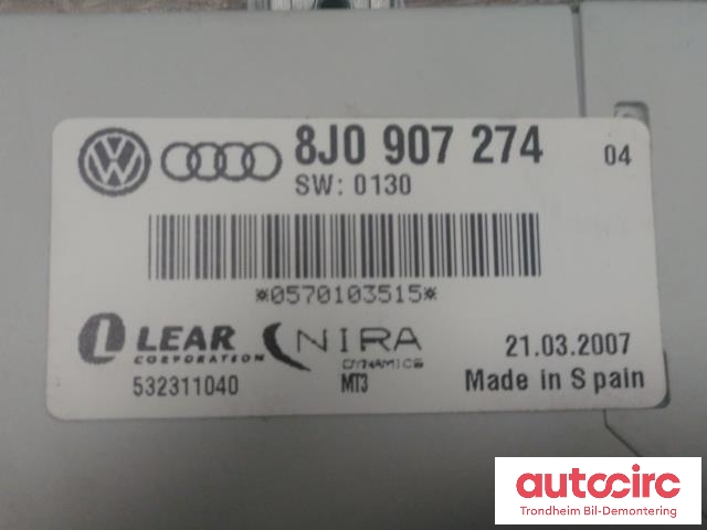 Styreenhet diverse til Audi TT 2006-2014 (Type II)  (LEAR|8J0907274|532311040|8J0907274A)