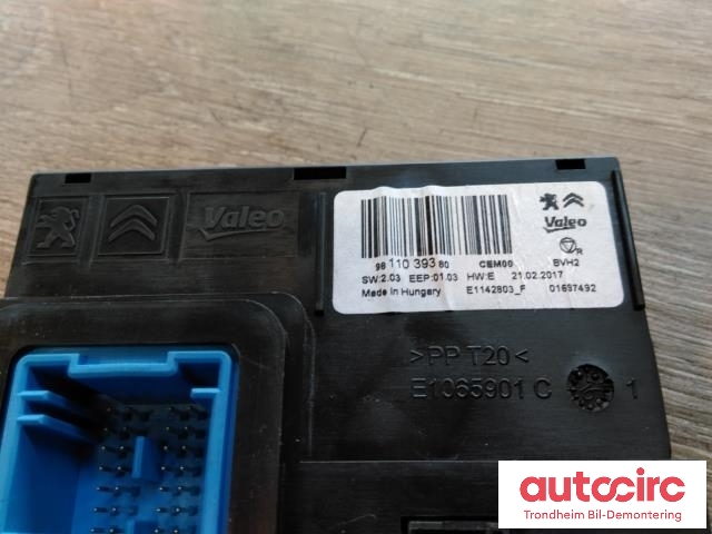 Styreenhet klima/aircondition til Toyota Proace 2016-->> (Type II)  (VALEO|9811039380|E1065901C|)