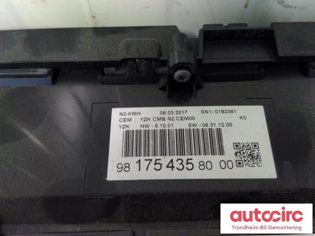 Instrumentpanel til Toyota Proace 2016-->> (Type II)  (..|981754358000|769167-680U|769318-280U)