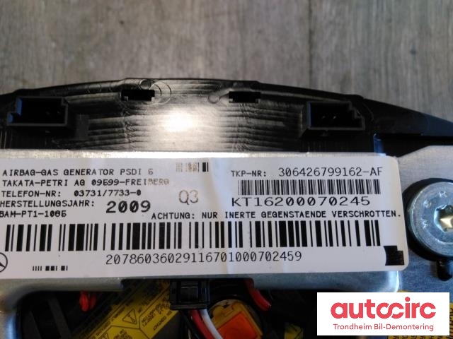 Airbag rattpute til Mercedes E-Klasse 2009-2013 (Fase 1) (W212) (W212) (..|306426799162-AF|A0008605902|)