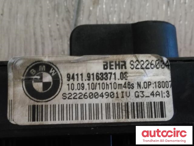 Varmeapparat ekstravarmer til BMW 5-Serie 2010-2017 (F10/F11) (F10/F11) (BEHR|94119163371|S2226004|64119359958)