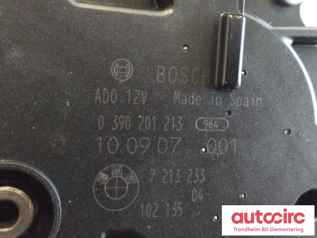 Viskermotor bakrute til BMW 5-Serie 2010-2017 (F10/F11) (F10/F11) (BOSCH|7213233|0390201213|67637311415)