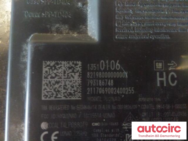Styreenhet nøkkelfri/keyless til Opel Astra K 2015-->>  (DENSO|13510106|TN232800-5440|13523241)