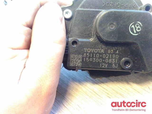 Viskermotor frontrute til Toyota Auris 2007-2010 (Type I, Fase 1)  (TOYOTA|8511002190|85110-02190|159300-0831)