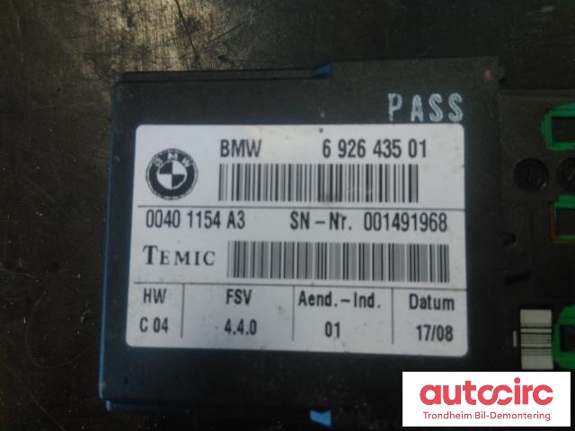 Styreenhet sete til BMW 1-Serie 2004-2011 (E81/E82/E87/E88) (E81/E82/E87/E88) (TEMIC|6926435|0040-1154-A3|61356926435)