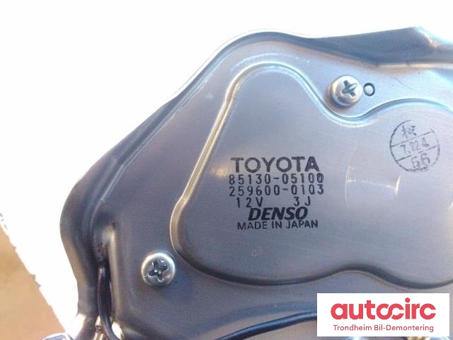 Viskermotor bakrute til Toyota Avensis 2003-2008 (Type II)  (DENSO|8513005100|85130-05100|259600-0103)
