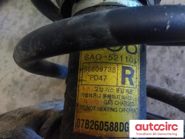 Fjærbein høyre foran til Opel Antara 2007-2013 (..|96809738|95948816|)