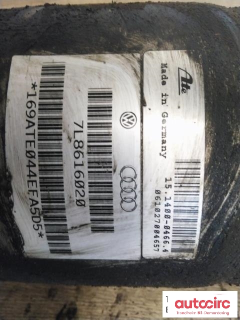Fjær bak nivå luftpute/belg til Audi Q7 2006-2010 (Type I, Fase 1)  (ATE|7L8616020|169ATE044EFA5D5|7L8616020C)
