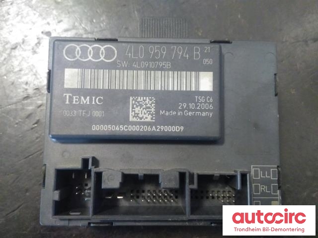 Styreenhet dør høyre bak til Audi Q7, 2006-2010 (Type I, Fase 1)  (TEMIC|4L0959794B)