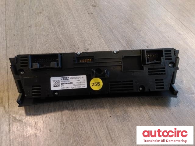 Varmeapparat betjening til Audi A6 2011-2014 (Type IV, Fase 1) (C7) (C7) (CONTINENTAL|4G0820043H|A2C53400296|)