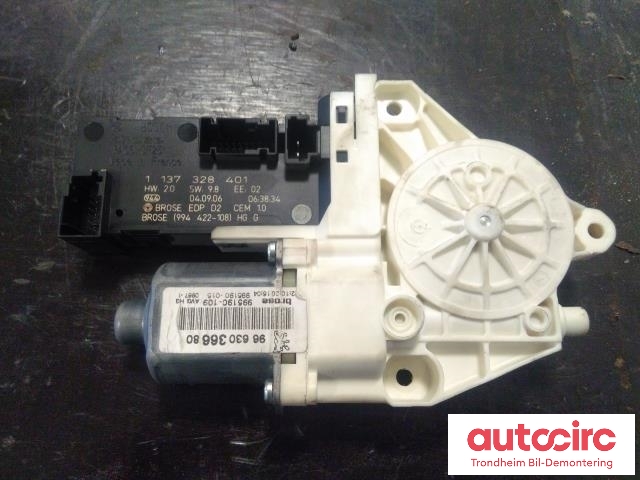 Ruteheis, kun motor, venstre foran til Peugeot 407 2004-2010  (BROSE|9663036680|995190-109|9221Z1)