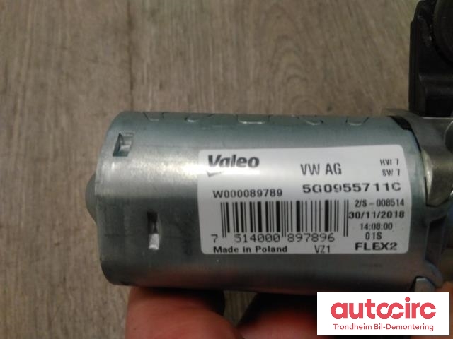 Viskermotor bakrute til VW E-Up 2013-2019  (VALEO|5G0955711C|W000089789|)