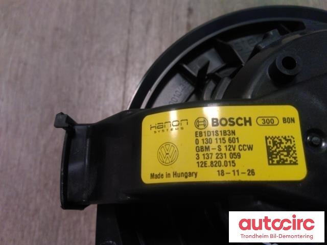 Varmeapparat motor til VW E-Up 2013-2019 (BOSCH|12E820015|0130115601|3137231059)