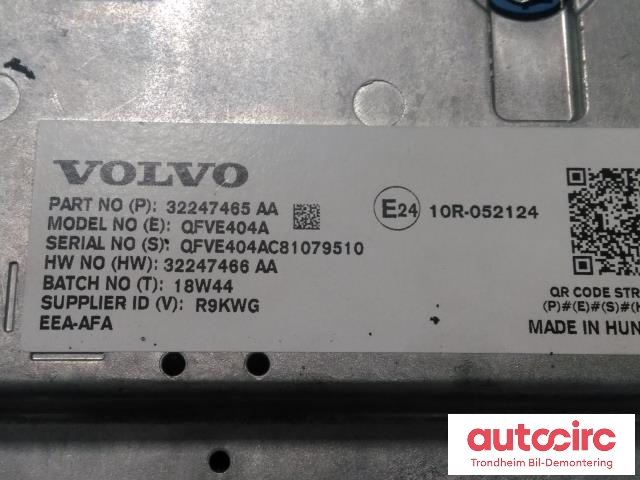 Bilstereo navigasjon skjerm til Volvo V90 / V90 CC / S90 2016-->>  (..|32247465AA|32247466|36012820)