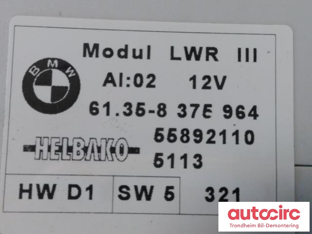 Styreenhet diverse til BMW X5 2000-2006 (E53) (E53) (HELBAKO|8375964|61358375964|55892110)