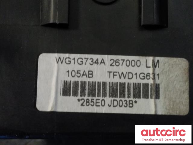 Styreenhet diverse til Nissan Qashqai 2010-2014 (Type I, Fase 2)  (..|285E0JD03B|285E1JD02B|TFWD1G631)