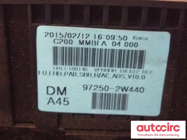 Varmeapparat betjening til Hyundai Santa Fe 2012-2020 (Type III) (..|972502W4404X|97250-2W4404X|97250-2W440)