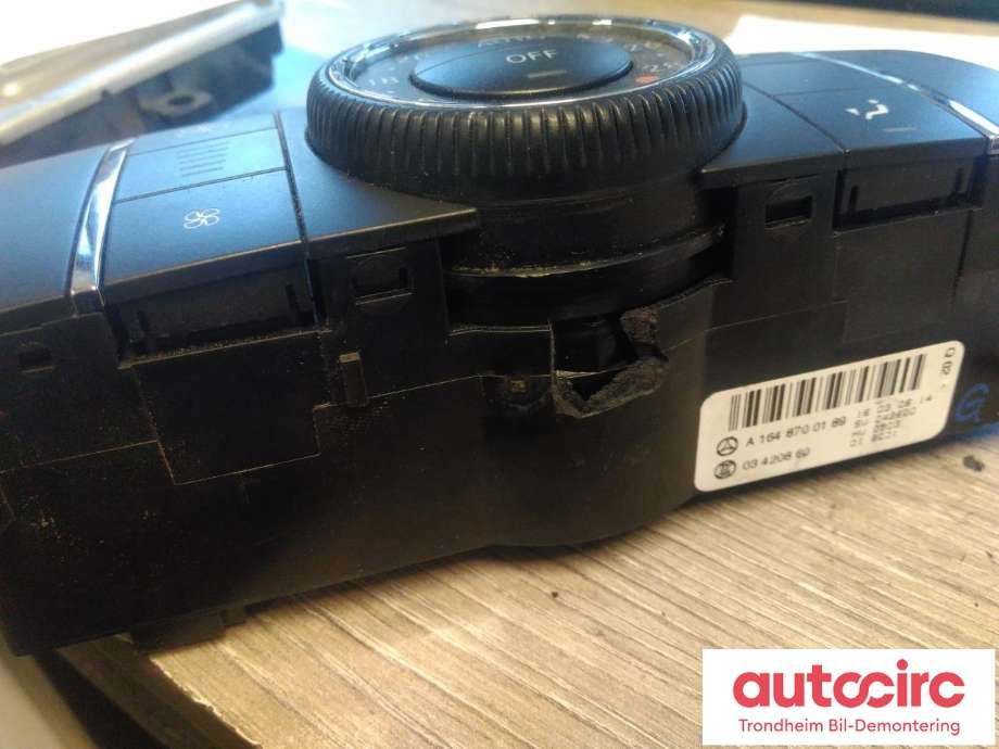 Varmeapparat betjening bak til Mercedes ML 2005-2011 (W164) (W164) (..|A1648700189|03420860|)