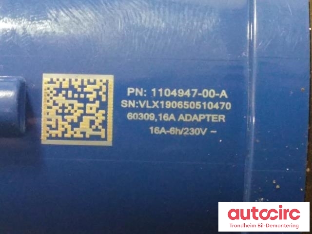 Batterilader kabel adapter til Tesla Model 3 2018-2023 (Fase 1)  (ADAPTER|1104947-00-A|)
