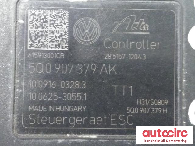 ABS sentral til VW e-Golf 2014-2017 (Fase 1)  (ATE|5Q0614517AL|5Q0907379AK|10.0916-0328.3)