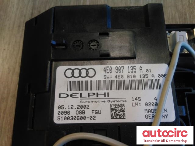 Taklyspanel til Audi A8 2003-2010 (Type II) (..|4E0907135A|4E0947097H|4E0947137C)
