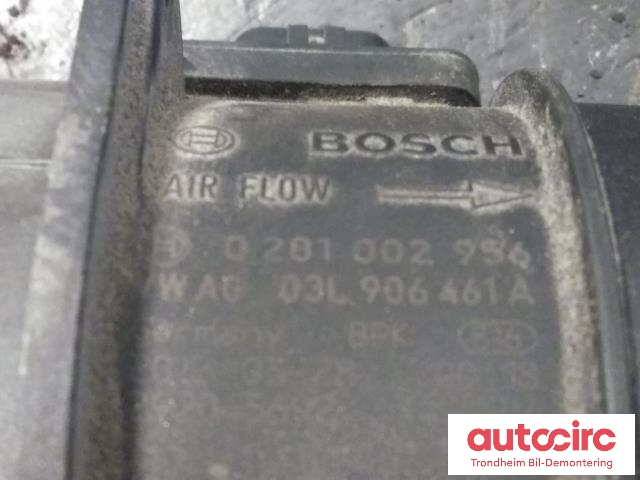 Luftmengde/luftmassemåler til Audi A6 2011-2014 (Type IV, Fase 1) (C7) (C7) (BOSCH|03L906461A|0281002956|)