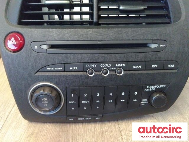 Bilstereo til Honda Civic 2006-2011 (Type VIII) (PANASONIC|39100-SMG-G01|39100-SMG-G016-M1|CQ-MH5679G)