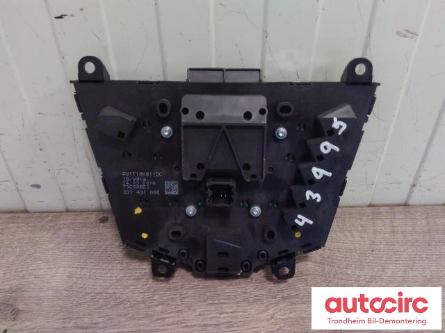 Bilstereo betjeningspanel til Ford Fiesta 2013-2017 (Type VI, Fase 2)  (...|AV1T-18K811-DC|1787171|)
