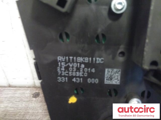 Bilstereo betjeningspanel til Ford Fiesta 2013-2017 (Type VI, Fase 2)  (...|AV1T-18K811-DC|1787171|)