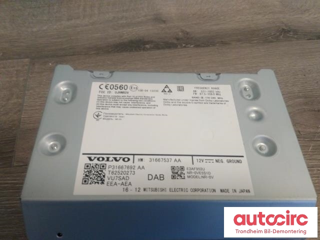 Bilstereo til Volvo V90 / V90 CC / S90 2016-->>  (MITSUBISHI|P31667692AA|31667537|36011499)