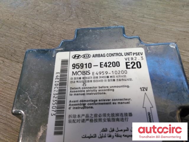 Styreenhet airbag hovedsensor til Kia Soul 2014-2019 (Type II)  (MOBIS|95910E4200|E4959-10200|)