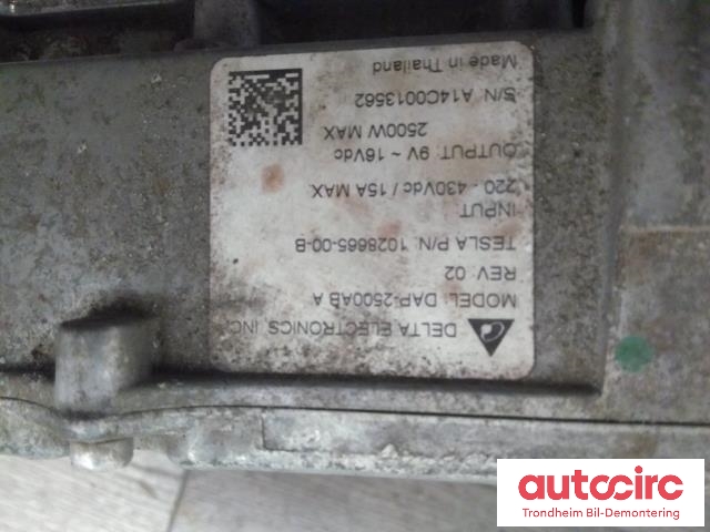 DCDC converter elbil til Tesla Model S 2013-2016 (Fase 1)  (..|1028665-00-B|DAP-2500AB A|)