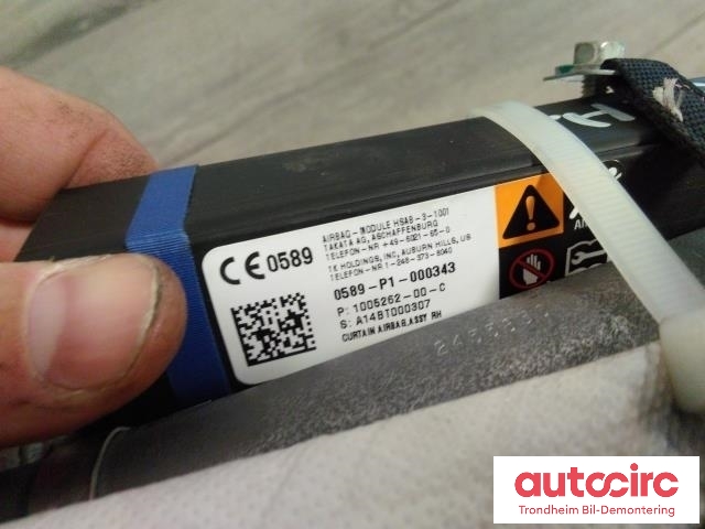 Airbag gardin venstre til Tesla Model S 2013-2016 (Fase 1)  (..|1005261-00-C|)