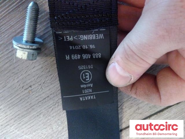Sikkerhetsbelte bak venstre til Renault Captur 2013-2020 (Type I)  (TAKATA|888406499R|888405148R|)