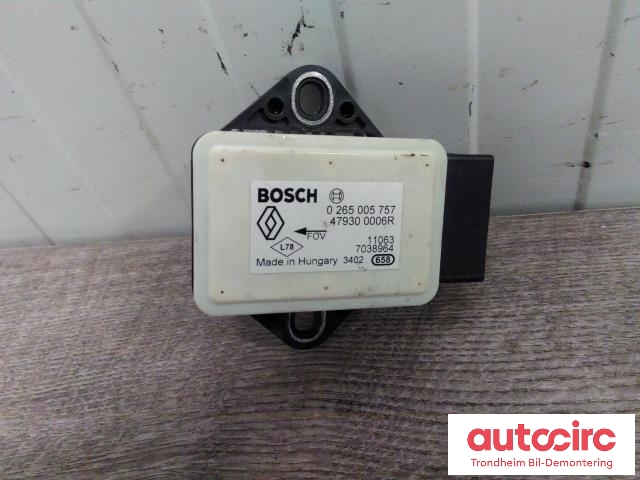 Sensor akselerasjonssensor/ESP DUO til Nissan Qashqai 2010-2014 (Type I, Fase 2)  (BOSCH|4793000Q0E|479300006R|0265005757)