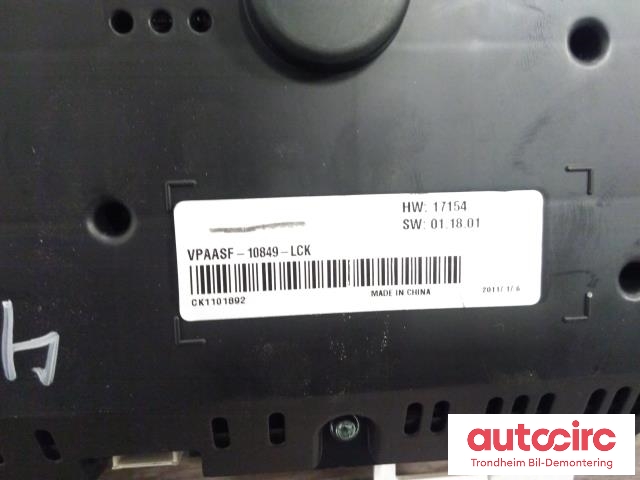 Instrumentpanel til Nissan Qashqai 2010-2014 (Type I, Fase 2)  (..|24810BR50E|WPAASF-10849-LCK|)