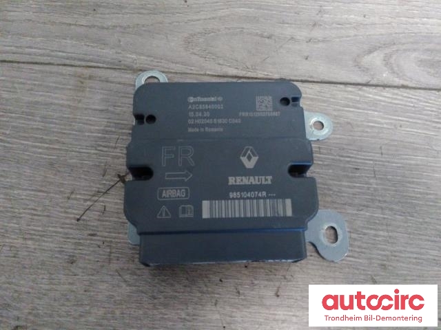 Styreenhet airbag hovedsensor til Renault Zoe 2013-2019 (Fase 1)  (CONTINENTAL|985104074R|A2C85840002|)