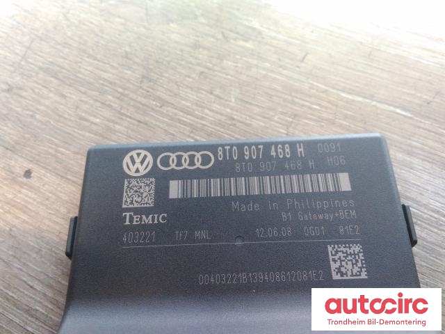 Styreenhet diverse til Audi A4 2007-2014 (Type IV) (B8) (B8) (TEMIC|8T0907468H|403221|8T0907468M)