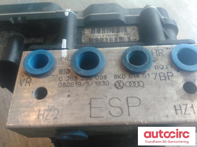 ABS sentral til Audi A4 2007-2014 (Type IV) (B8) (B8) (BOSCH|8K0907379AA|8K0614517BP|8K0614517BR)