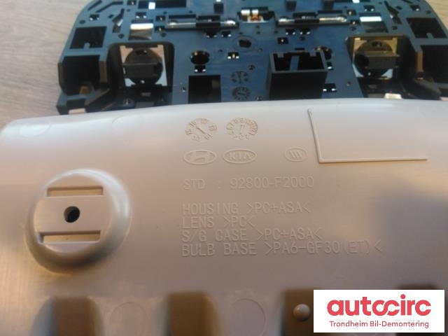 Taklyspanel til Hyundai Ioniq Electric 2016-2019 (Fase 1) (..|92800F2010TTX|92800-F2010TTX|92800F2000)