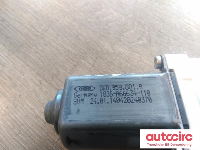 Ruteheis, kun motor, venstre foran til Audi A4, Allroad 2009-2016 (Type I) (B8) (B8) (BROSE|8K0959801A|1036-A66634-110|8T0959801B)