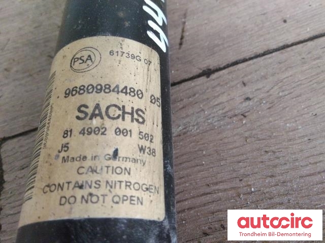 Støtdemper bak til Peugeot Partner 2015-2019 (Type II, Fase 2) (SACHS|5206QQ|9680984480 05|)