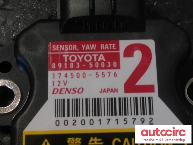 Sensor akselerasjonssensor/ESP DUO til Lexus IS 2013-2020 (Type III) (XE30) (XE30) (DENSO|8918350030|89183-50030|174500-5576)