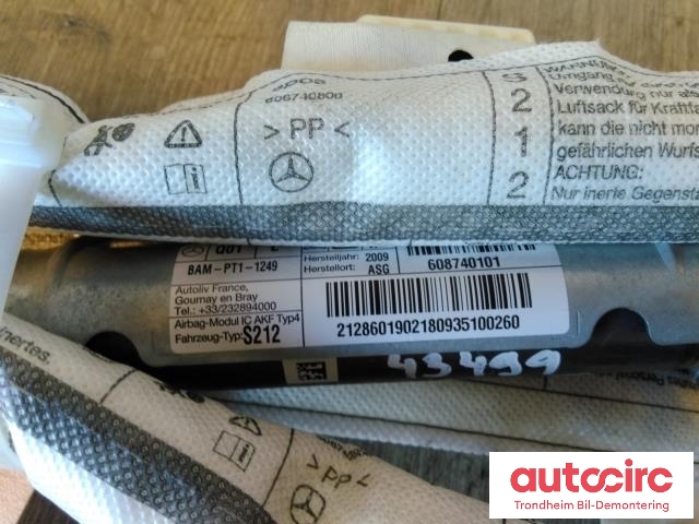 Airbag gardin venstre til Mercedes E-Klasse 2009-2013 (Fase 1) (W212) (W212) (AUTOLIV|A2128601902|)