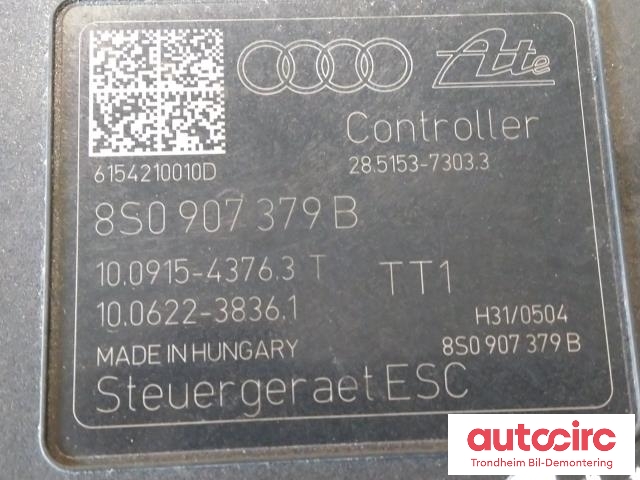 ABS sentral til Audi TT 2015-->> (Type III) (ATE|8S0614517B|8S0907379B)