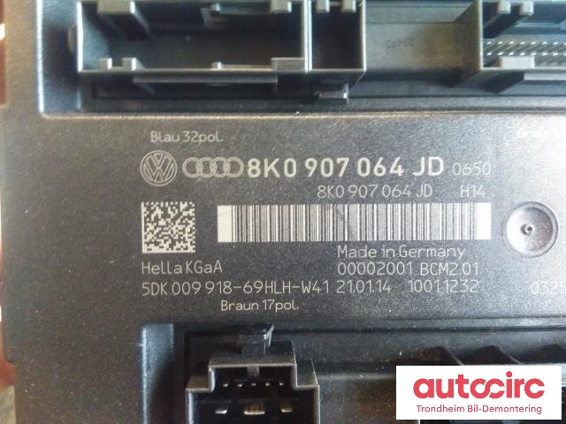 Styreenhet comfort (BCM) til Audi A4, Allroad 2009-2016 (Type I) (B8) (B8) (HELLA|8K0907064JD|8K0907064JJ|8K0907064KJ)